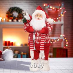 Santa Claus Santa Claus Figure Toy Decorative Standing Cute Xmas Ornament for