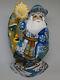 Santa Claus Sitting Half Moon Christmas Gift Sack Carved Hand Painted Ded Moroz