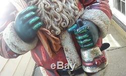 Santa Claus Statue life size Christmas decor fiberglass