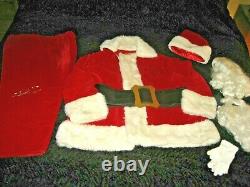 Santa Claus Suit Professional Premium Quality Velvet Deep Red Complete & Ready