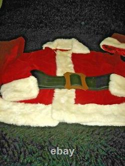 Santa Claus Suit Professional Premium Quality Velvet Deep Red Complete & Ready