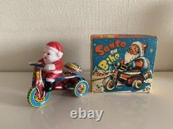 Santa Claus Tricycle Tinplate Figure 11x10cm Tin Toy