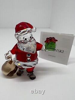 Santa Claus With Gift Bag Swarovski Crystal Figurine