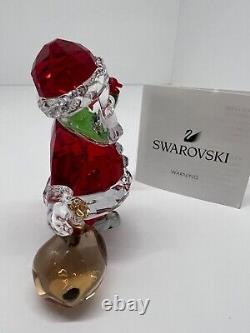 Santa Claus With Gift Bag Swarovski Crystal Figurine