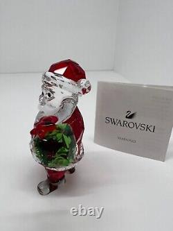 Santa Claus With Gift Bag Swarovski Crystal Figurine