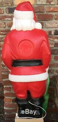 Santa Claus and his bag of Toys & Gifts 4 feet tall Blow Mold Yard Ornament