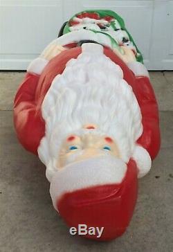 Santa Claus and his bag of Toys & Gifts 4 feet tall Blow Mold Yard Ornament