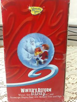 Santa Claus is Comin to Town WINTER'S REFORM Figure Topper Kringle Snowscape NEW
