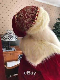 Santa Claus, life size manequin with decorative chair