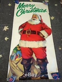 Santa Claus vintage store poster Large size advertising 1950's era