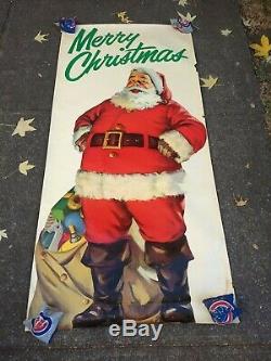 Santa Claus vintage store poster Large size advertising 1950's era