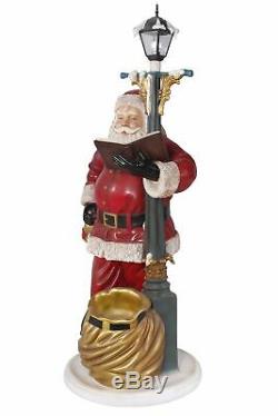 Santa Claus with Lamp Post Christmas Decor Life Size 6.5FT