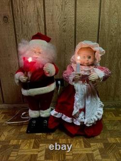 Santa & Mrs Claus Telco MOTION-ettes Animated Figures Vintage 24