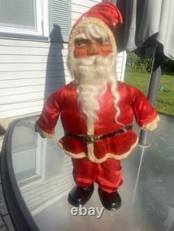 Santa Very Old Vintage Unusual Small Size 18T Santa Claus w Satin Outfit