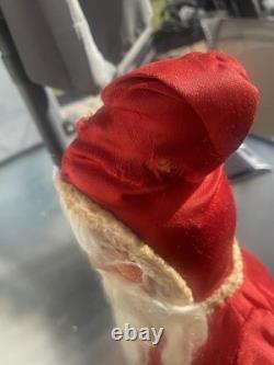 Santa Very Old Vintage Unusual Small Size 18T Santa Claus w Satin Outfit