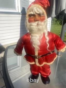 Santa Very Old Vintage Unusual Small Size 18T Santa Claus w Satin Outfit