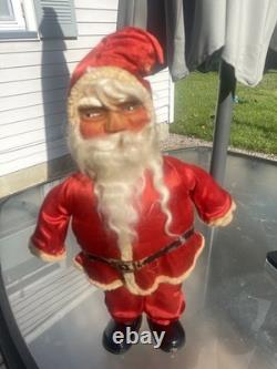 Santa Very Old Vintage Unusual Small Size 18T Santa Claus w Satin Outfit