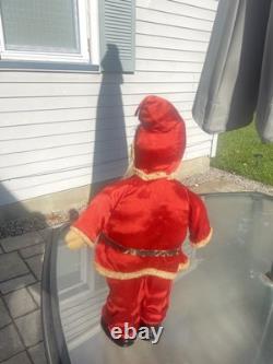 Santa Very Old Vintage Unusual Small Size 18T Santa Claus w Satin Outfit