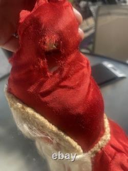 Santa Very Old Vintage Unusual Small Size 18T Santa Claus w Satin Outfit