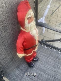 Santa Very Old Vintage Unusual Small Size 18T Santa Claus w Satin Outfit