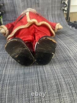 Santa Very Old Vintage Unusual Small Size 18T Santa Claus w Satin Outfit