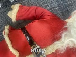 Santa Very Old Vintage Unusual Small Size 18T Santa Claus w Satin Outfit