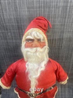 Santa Very Old Vintage Unusual Small Size 18T Santa Claus w Satin Outfit