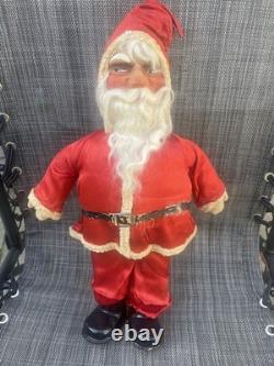 Santa Very Old Vintage Unusual Small Size 18T Santa Claus w Satin Outfit