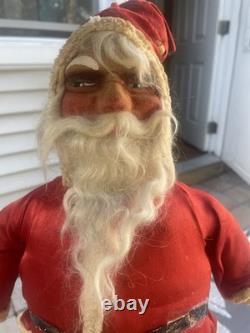 Santa Very Old Vintage Unusual Small Size 18T Santa Claus w Satin Outfit