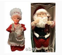 Santa and Mrs. Claus Animated Christmas Figures Holiday Illuminated