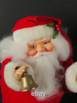 Santa and mrs claus display doll figures Christmas decoration moves sound