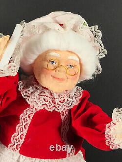 Santa and mrs claus display doll figures Christmas decoration moves sound