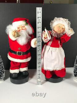 Santa and mrs claus display doll figures Christmas decoration moves sound