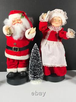 Santa and mrs claus display doll figures Christmas decoration moves sound