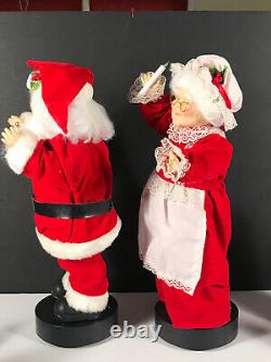 Santa and mrs claus display doll figures Christmas decoration moves sound