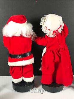 Santa and mrs claus display doll figures Christmas decoration moves sound