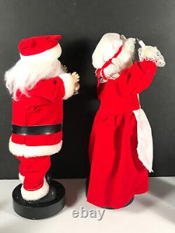 Santa and mrs claus display doll figures Christmas decoration moves sound