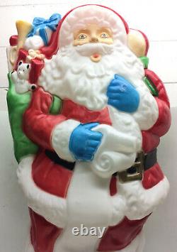 Santa's Best 42 Santa Claus Christmas Lighted Blow Mold Yard Decor