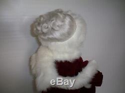 Santa's Best RARE 27 Large Mrs Santa Claus Animated Figure, Motion, Fur Trims