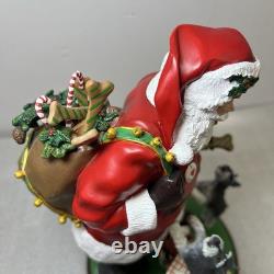 Santa's Mini Schnauzers the Danbury Mint MBI Santa Claus Dog Sculpture Christmas
