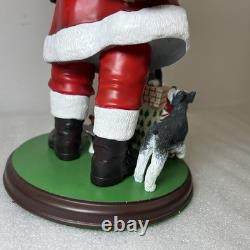 Santa's Mini Schnauzers the Danbury Mint MBI Santa Claus Dog Sculpture Christmas