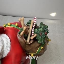 Santa's Mini Schnauzers the Danbury Mint MBI Santa Claus Dog Sculpture Christmas