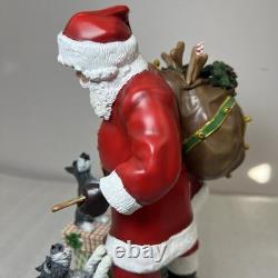 Santa's Mini Schnauzers the Danbury Mint MBI Santa Claus Dog Sculpture Christmas