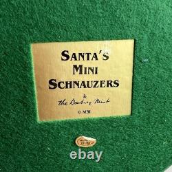 Santa's Mini Schnauzers the Danbury Mint MBI Santa Claus Dog Sculpture Christmas