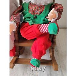 Santa's best Animated kiss Mrs Claus figure motionette Xmas