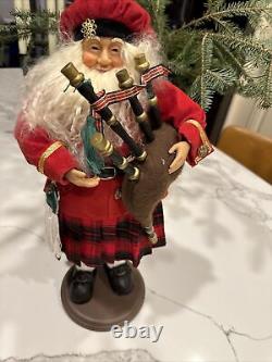Scottish Highlander Santa Santa Statue 18 H Scotland Santa Claus Vintage
