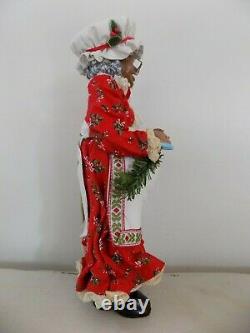 Set 2 Clothtique Possible Dreams African American Santa and Mrs. Claus Figures