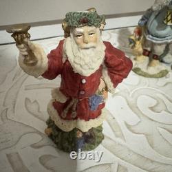 Set of 15 International Santa Figurines Christmas Decor Collection