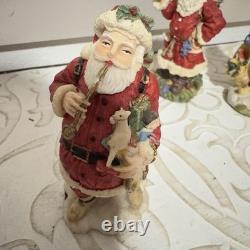 Set of 15 International Santa Figurines Christmas Decor Collection