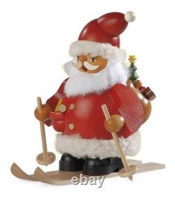 Smoker Figure Smoker Man Small Santa Claus On Skis (WxH) 16x15cm NEW